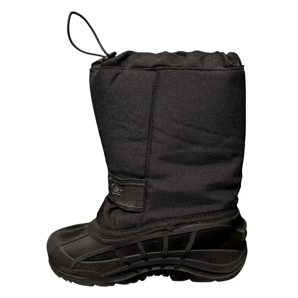 Kamik Kids Winter Snow Boots Black Insulated Waterproof Size 4 Youth Outdoors